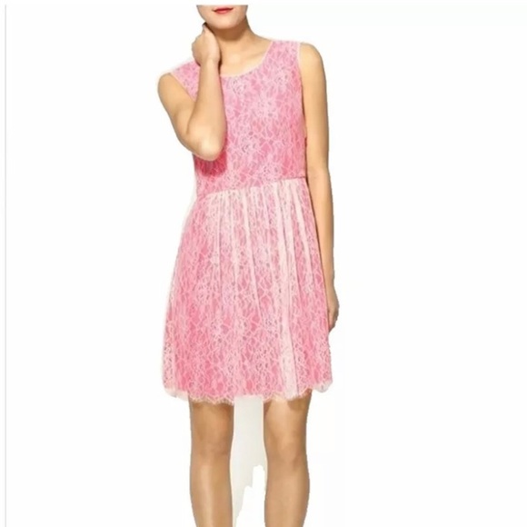 ERIN by Erin Fetherston Dresses & Skirts - Darling Erin Fetherston Neon Pink/Lace Dress